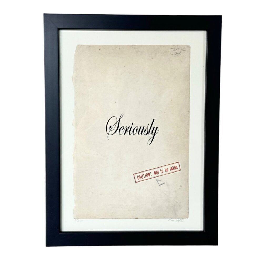 NEW Smith & Co Wall Art Print Vintage Style Caution - Not To Be Taken Seriously